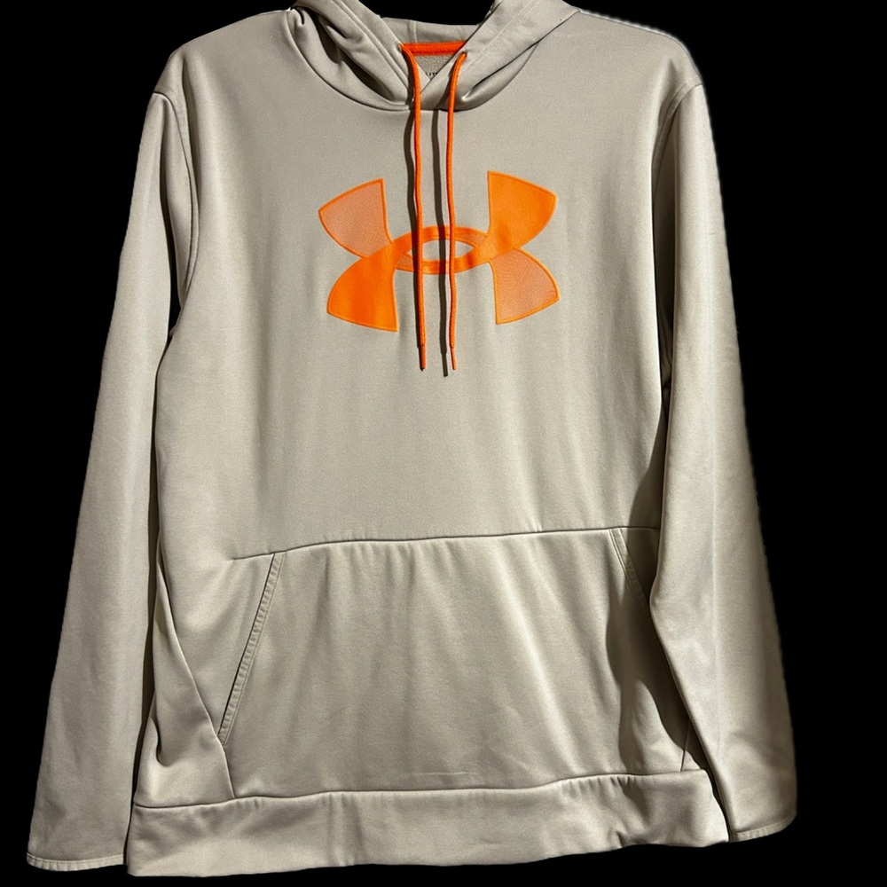 Mens Under Amour Tan Hoodie Sweatshirt Size XX LG